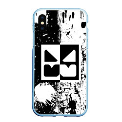 Чехол iPhone XS Max матовый GEOMETRY DASH BLACK & WHITE SMILE
