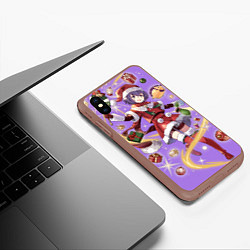 Чехол iPhone XS Max матовый Bernadetta von Varley Новый год, цвет: 3D-коричневый — фото 2