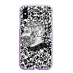 Чехол iPhone XS Max матовый QR-code Nordic Gamer, цвет: 3D-сиреневый