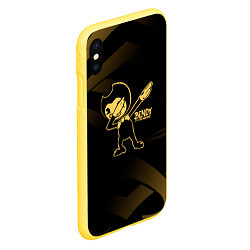 Чехол iPhone XS Max матовый Bendy and the ink machine золотистый, цвет: 3D-желтый — фото 2