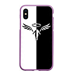 Чехол iPhone XS Max матовый WALHALLA TEAM BLACK WHITE STYLE TOKYO REVENGERS, цвет: 3D-фиолетовый