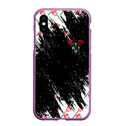 Чехол iPhone XS Max матовый Payton Moormeie Rose, цвет: 3D-фиолетовый