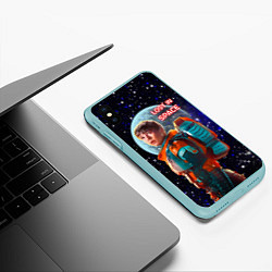 Чехол iPhone XS Max матовый Затерянные в космосе Lost in space, цвет: 3D-мятный — фото 2