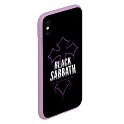 Чехол iPhone XS Max матовый Black Sabbat Cross, цвет: 3D-сиреневый — фото 2