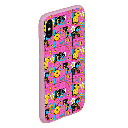 Чехол iPhone XS Max матовый Психоделика Инь-Янь, цвет: 3D-розовый — фото 2