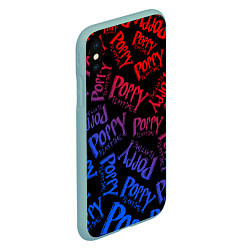 Чехол iPhone XS Max матовый POPPY PLAYTIME LOGO NEON, ХАГИ ВАГИ, цвет: 3D-мятный — фото 2