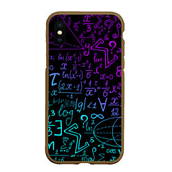 Чехол iPhone XS Max матовый НЕОНОВЫЕ ФОРМУЛЫ NEON FORMULAS, цвет: 3D-коричневый