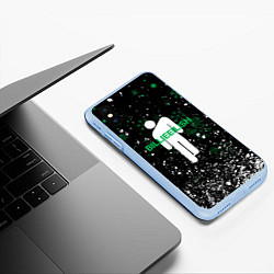 Чехол iPhone XS Max матовый Billie eilish новогодний, цвет: 3D-голубой — фото 2