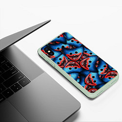 Чехол iPhone XS Max матовый ЛИЦО ХАГИ ВАГИ, POPPY PLAYTIME, цвет: 3D-салатовый — фото 2