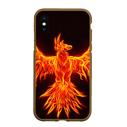 Чехол iPhone XS Max матовый ОГНЕННЫЙ ФЕНИКС FIRE PHOENIX