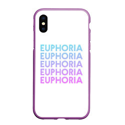 Чехол iPhone XS Max матовый Эйфория Euphoria, цвет: 3D-фиолетовый