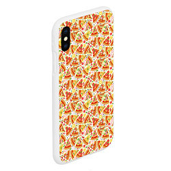 Чехол iPhone XS Max матовый Пицца Pizza, цвет: 3D-белый — фото 2