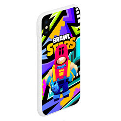 Чехол iPhone XS Max матовый GROM BRAWL STARS ГРОМ БРАВЛЫ, цвет: 3D-белый — фото 2