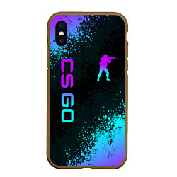 Чехол iPhone XS Max матовый CS GO NEON SYMBOL STYLE SKIN КС ГО НЕОН