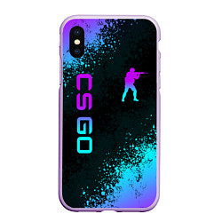 Чехол iPhone XS Max матовый CS GO NEON SYMBOL STYLE SKIN КС ГО НЕОН