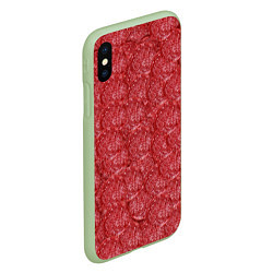 Чехол iPhone XS Max матовый Деловая Колбаса Салями, цвет: 3D-салатовый — фото 2