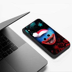Чехол iPhone XS Max матовый ХАГИ ВАГИ НОВОГОДНИЙ POPPY PLAYTIME НОВЫЙ ГОД 2022, цвет: 3D-черный — фото 2