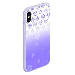 Чехол iPhone XS Max матовый GENSHIN IMPACT SYMBOL PATTERN SAKURA САКУРА, цвет: 3D-светло-сиреневый — фото 2