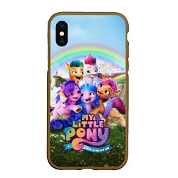 Чехол iPhone XS Max матовый My Little Pony: A New Generation, цвет: 3D-коричневый