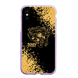 Чехол iPhone XS Max матовый Bendy and the ink machine - Выкрутасы, цвет: 3D-сиреневый