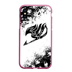 Чехол iPhone XS Max матовый ХВОСТ ФЕИ ЧЁРНЫЙ СИМВОЛ FAIRY TAIL BLACK