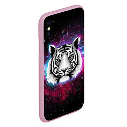 Чехол iPhone XS Max матовый ТИГР В НЕОНОВОМ КОСМОСЕ NEON TIGER GALAXY, цвет: 3D-розовый — фото 2