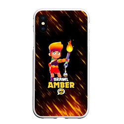 Чехол iPhone XS Max матовый Brawl Stars - Amber