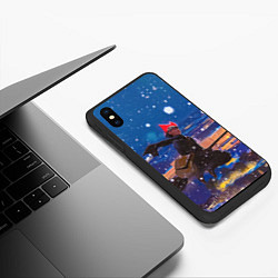 Чехол iPhone XS Max матовый Ведьмина служба доставки, цвет: 3D-черный — фото 2