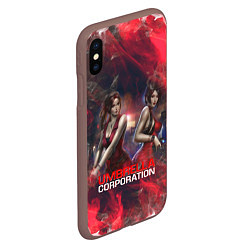 Чехол iPhone XS Max матовый UMBRELLA CORP АМБРЕЛЛА КОРП RESIDENT EVIL, цвет: 3D-коричневый — фото 2