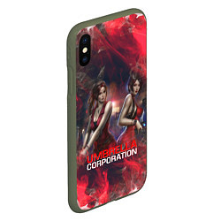 Чехол iPhone XS Max матовый UMBRELLA CORP АМБРЕЛЛА КОРП RESIDENT EVIL, цвет: 3D-темно-зеленый — фото 2