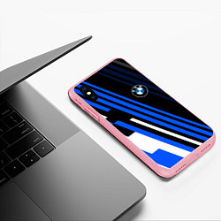 Чехол iPhone XS Max матовый БМВ BMW СИНИИ ЛИНИИ, цвет: 3D-баблгам — фото 2