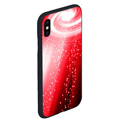 Чехол iPhone XS Max матовый Красная космическая спираль, цвет: 3D-черный — фото 2