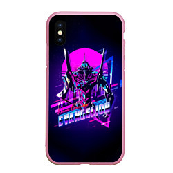 Чехол iPhone XS Max матовый Ева 01 - Neon Genesis Evangelion, цвет: 3D-розовый