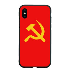 Чехол iPhone XS Max матовый Красный Советский союз
