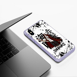 Чехол iPhone XS Max матовый SHANKS ONE PIECE, цвет: 3D-светло-сиреневый — фото 2