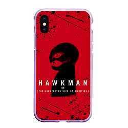 Чехол iPhone XS Max матовый HAWKMAN BERSERK, цвет: 3D-сиреневый