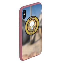 Чехол iPhone XS Max матовый CS GO dust 2, цвет: 3D-малиновый — фото 2