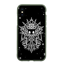 Чехол iPhone XS Max матовый НОВОГОДНИЙ HOLLOW KNIGHT ЧЁРНЫЙ