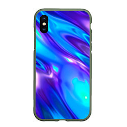 Чехол iPhone XS Max матовый Neon Holographic