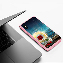 Чехол iPhone XS Max матовый Роза в Колбе, цвет: 3D-баблгам — фото 2