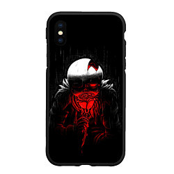 Чехол iPhone XS Max матовый UNDERTALE SANS BLOOD ROSE