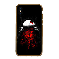 Чехол iPhone XS Max матовый UNDERTALE SANS BLOOD ROSE