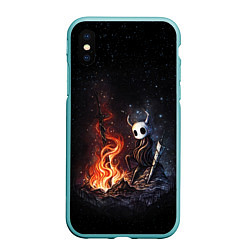 Чехол iPhone XS Max матовый HOLLOW KNIGHT У КОСТРА