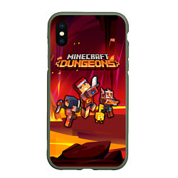 Чехол iPhone XS Max матовый Minecraft Dungeons Майнкрафт Подземелья