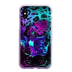 Чехол iPhone XS Max матовый KDA NEON GRAFFITI LEAGUE OF LEGENDS