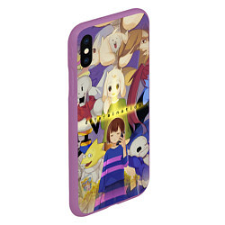 Чехол iPhone XS Max матовый FRISK UNDERTALE, ALL HEROES GAME, цвет: 3D-фиолетовый — фото 2