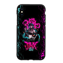 Чехол iPhone XS Max матовый JINX ARCANE LEAGUE OF LEGENDS, КРАСКИ, цвет: 3D-черный
