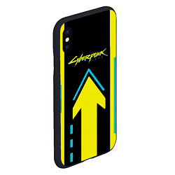 Чехол iPhone XS Max матовый Cyberpunk 2077 киберпанк, цвет: 3D-черный — фото 2