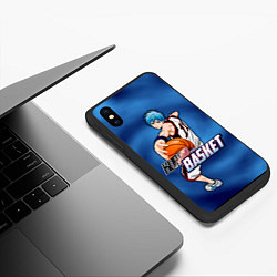 Чехол iPhone XS Max матовый Kuroko no Basuke Kuroko Tetsuya, цвет: 3D-черный — фото 2