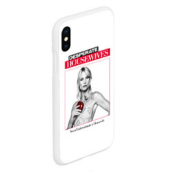 Чехол iPhone XS Max матовый Desperate Housewives - Nicolette Sheridan, цвет: 3D-белый — фото 2